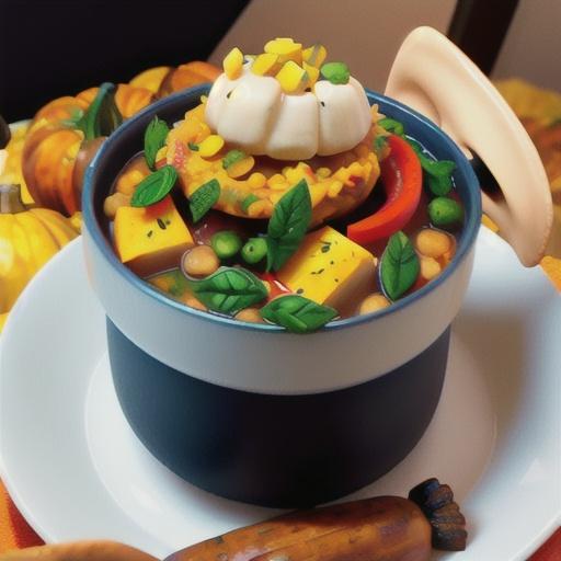 Pumpkin & lentil stew (vegetarian)