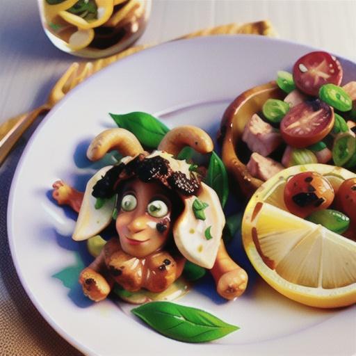 Oregano and lemon lamb chops with Greek salad