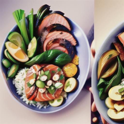 Salmon buddha bowl with zesty herb dressing recipe