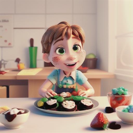 Choc chip and strawberry mini pancakes