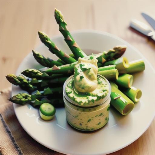 Asparagus with Basil Pesto Mayonnaise