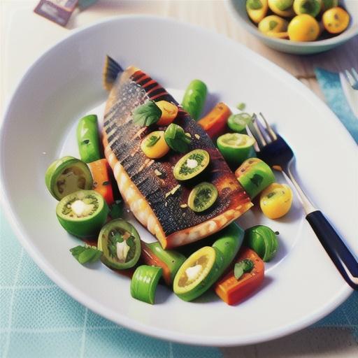 Parchment Baked Fish and Vegetables with Chermoula