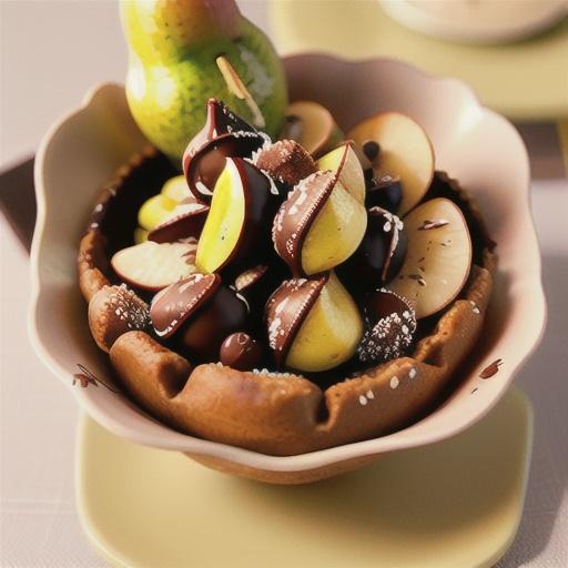Pear and chocolate bakes