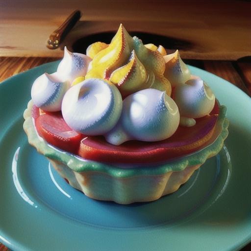 Dave's Rhubarb Custard Pie with Meringue