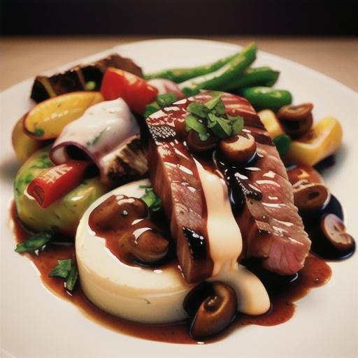 Strip Steak with Red Wine Cream Sauce