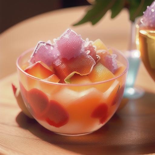 Red Apricot and Sparkling Wine Granita