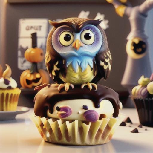 Owl and Spider Cupcakes