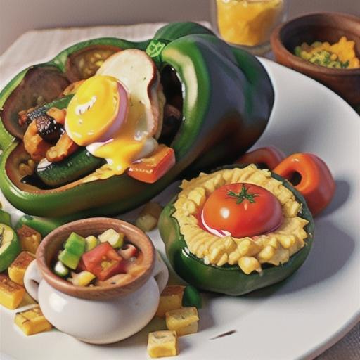 Breakfast Stuffed Poblano Peppers