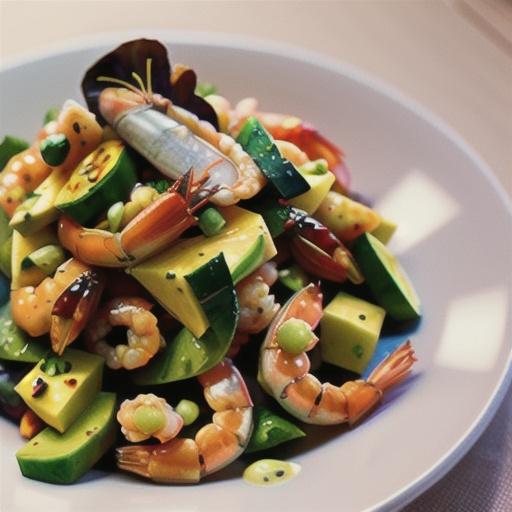 Prawn, mango & avocado salad