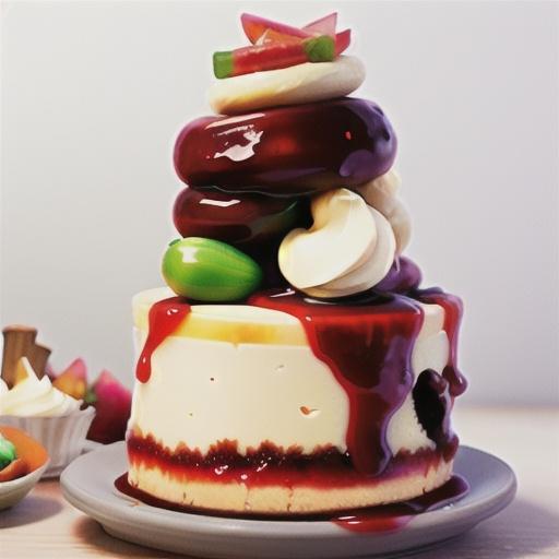 Vanilla cheesecake with poached rhubarb