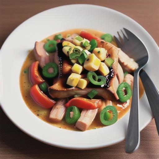 Pork with capsicum sauce