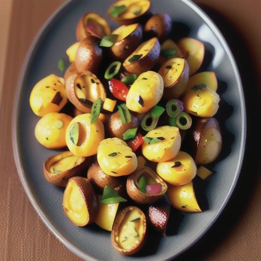 Spicy Potatoes and Scrambled Eggs