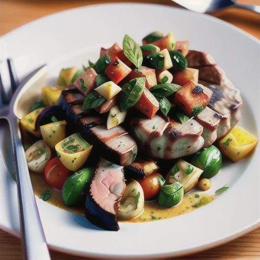 Moroccan lamb steaks with fattoush