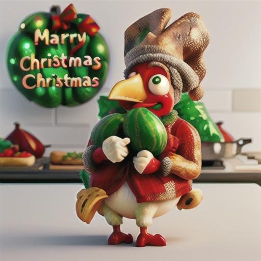 Christmas turkey breast buffé with apples