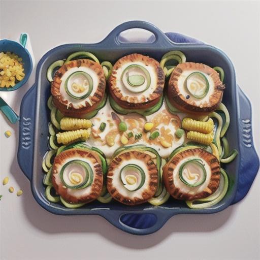 Haloumi, zucchini and corn tray bake recipe