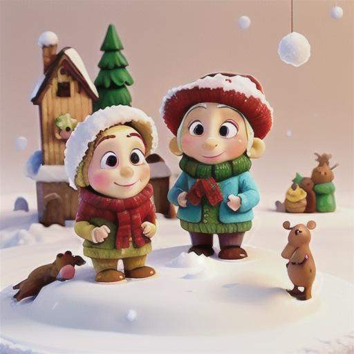 Marzipan Snow People