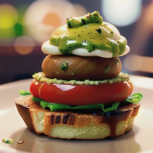 Beef Crostini with Pesto Mayonnaise