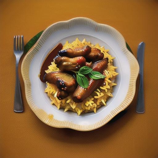 Turkey Wings with Yellow Rice