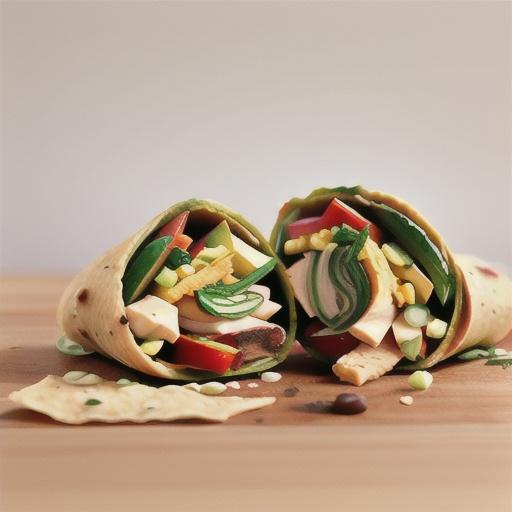 Chicken and vegie hummus wrap recipe