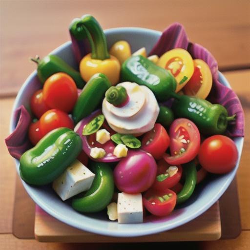 Bell Pepper, Tomato, and Feta Salad