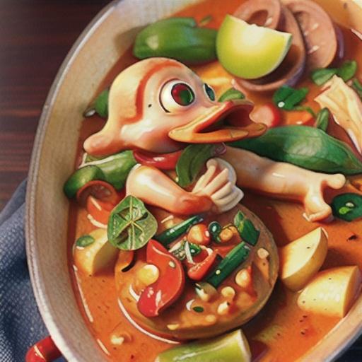 Red duck curry