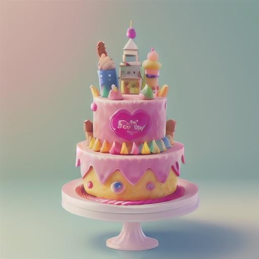 Dreamy Pink Castle Cake