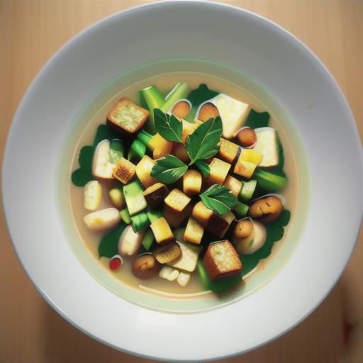 Celery Root Soup with Croutons