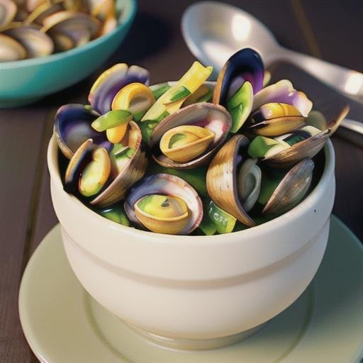 Clams with manzanilla and beans