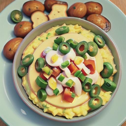 Green Chile Microwave Scrambled Eggs