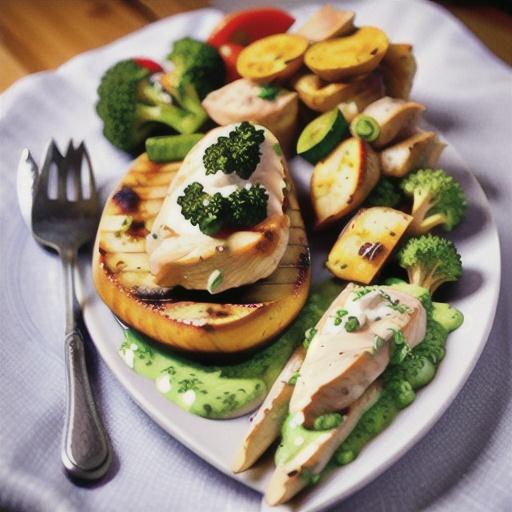 Broccoli & ricotta stuffed chicken with parsley sauce