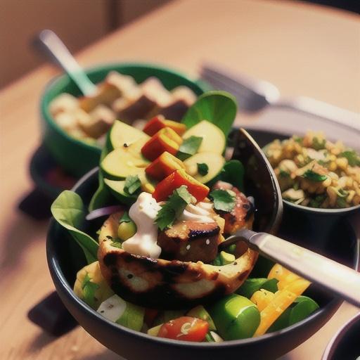 Warm tandoori lamb salad with spiced pastry