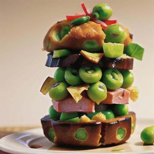 Green peas and ham fritters