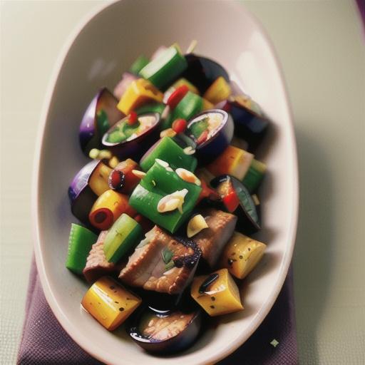 Spiced pork with eggplant