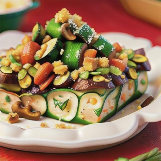 Zucchini Casserole with Stuffing