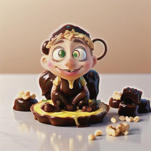 Choc-caramel ravioli