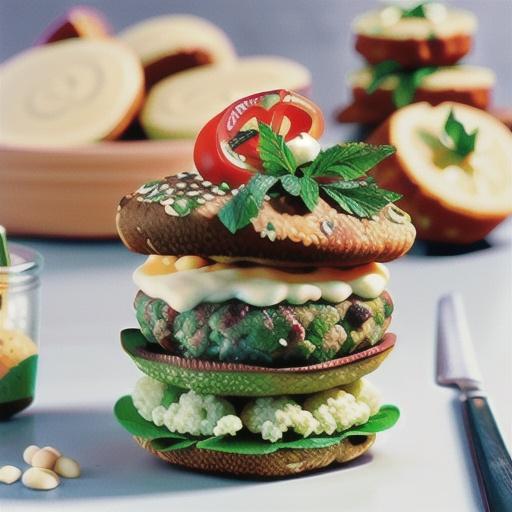 Couscous and cannellini bean burgers