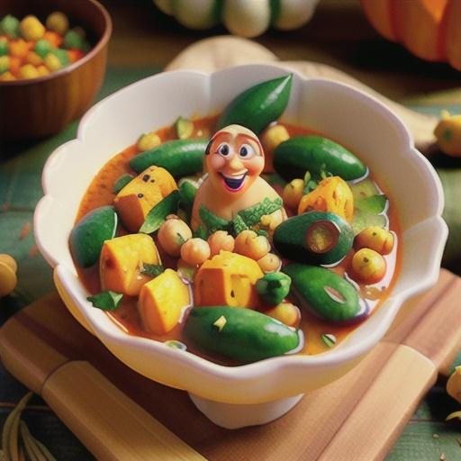 Pumpkin and chickpea curry