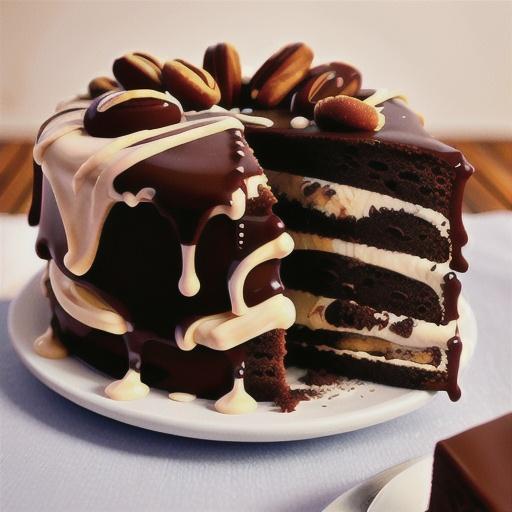 Rich peanut butter and chocolate cake