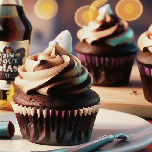 Boozy Bourbon Chocolate Cupcakes