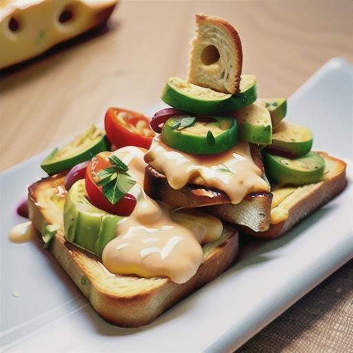 Chicken, avocado and cheese melts