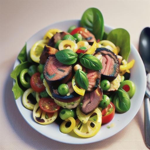 Beef panzanella salad