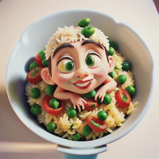 Buttered Rice with Peas