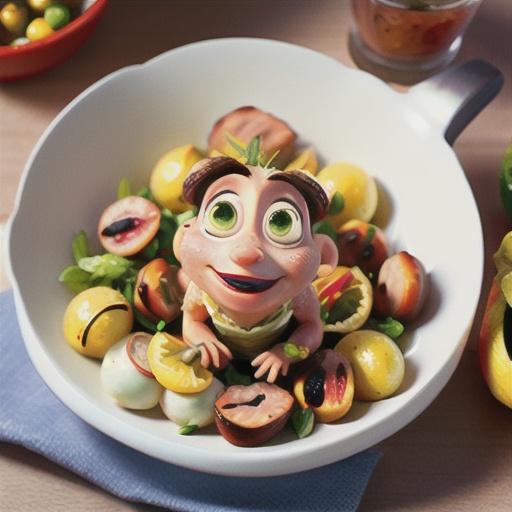 Roast pork with fennel, citrus and olive salad