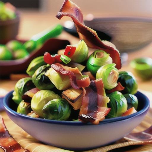 Sautéed Brussels Sprouts with Bacon and Onions