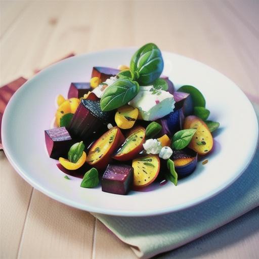 Roast beetroot salad with orange & goats cheese