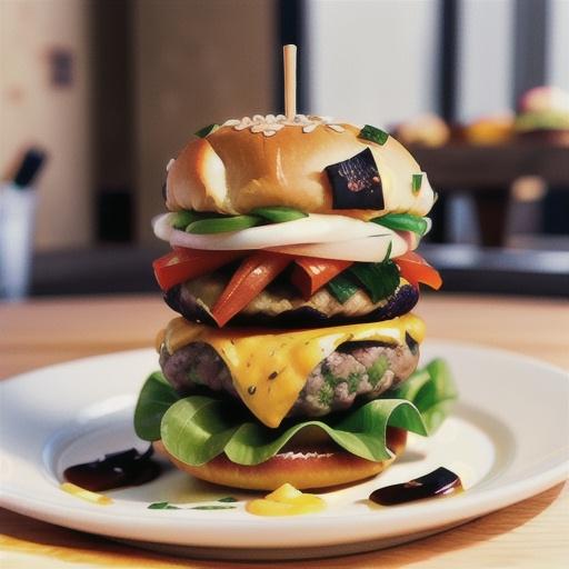 Homemade beef burger