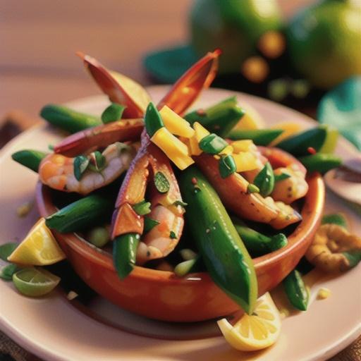 Spiced prawns with lemon tahini