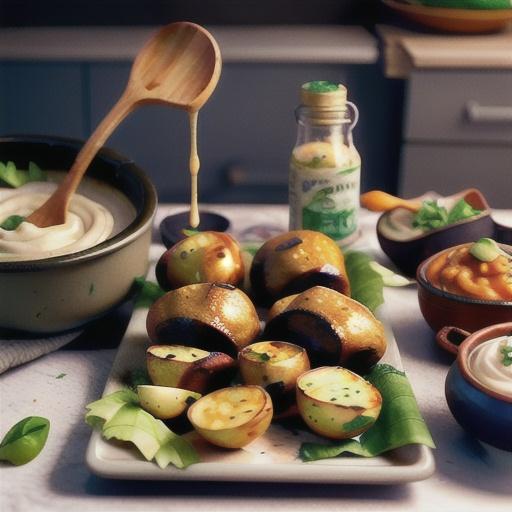 Kifta and Potatoes with Tahini Sauce