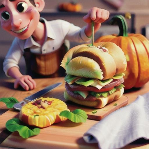 Pumpkin & salami muffaletta