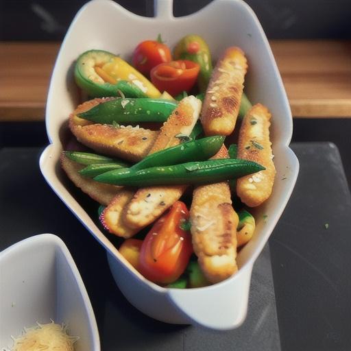 Parmesan Chicken Fingers and Roasted Veggies
